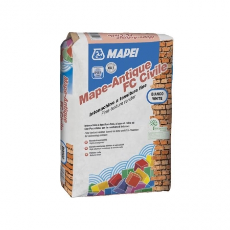Restaurare cladiri patrimoniu - Mortar fin permeabil Mapei Mape Antique FC Civile 25 kg