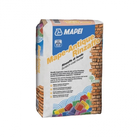Restaurare cladiri patrimoniu - Mortar predozat Mapei Mape Antique Rinzaffo 20 kg
