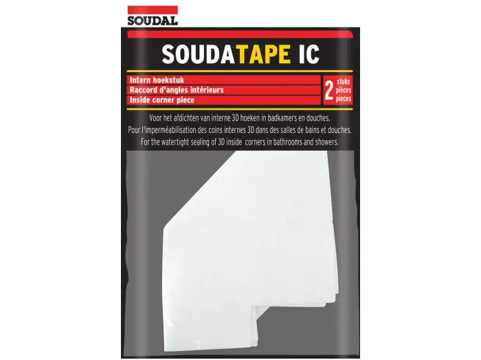 Hidroizolatii bai - Banda elastica colt interior Soudal Soudatape IC set 2 bucati