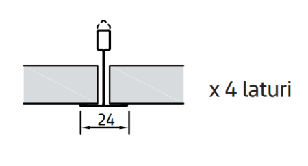 Tavan casetat fibra minerala Knauf THERMATEX Feinstratos cant A (Board) [2]