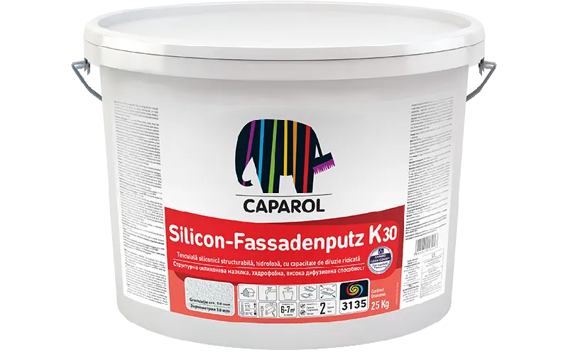 Tencuieli decorative - Tencuiala decorativa siliconica alba Caparol Silicon FassadenPutz 25 kg