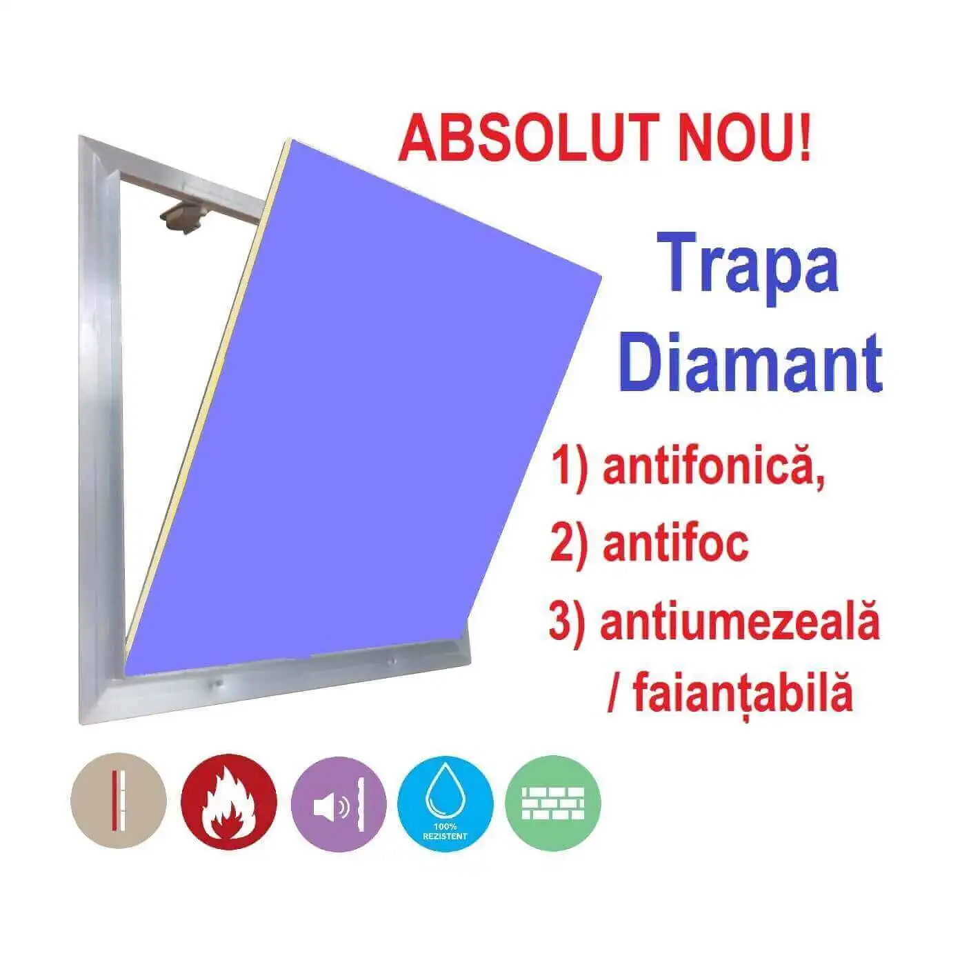 Trapa vizitare cu placa Knauf Diamant pentru izolare fonica [1]