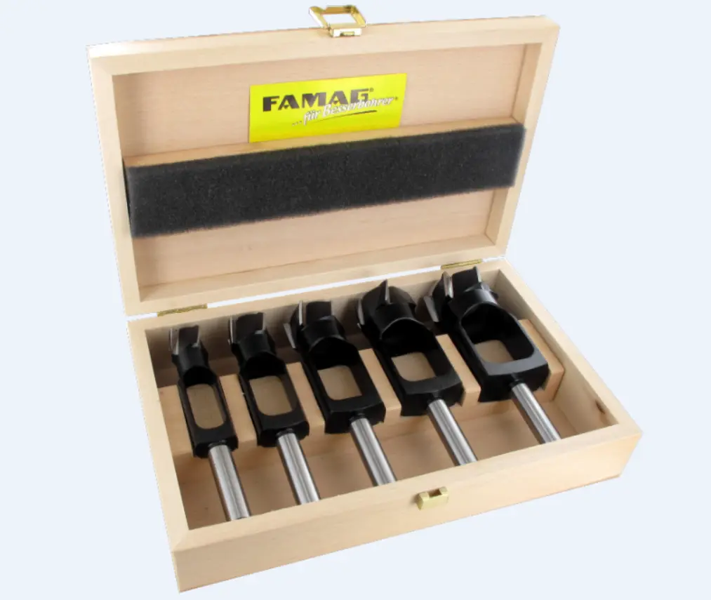 Scule pentru lemn - Trusa 5 freze dopuri lemn Famag 15-20-25-30-35 mm