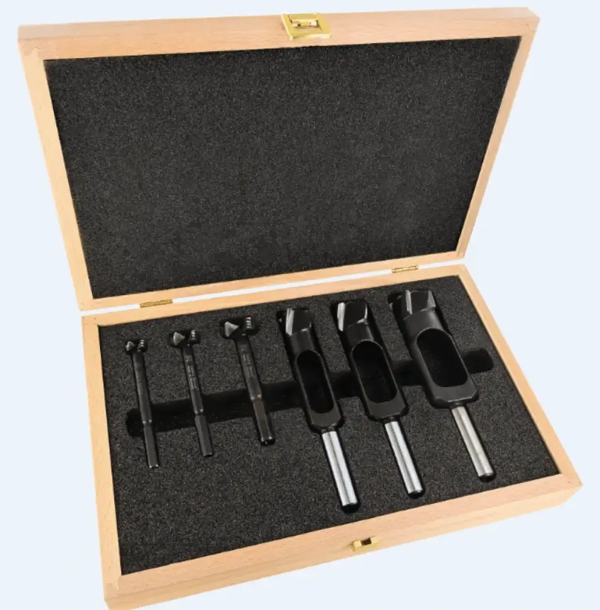 Scule pentru lemn - Trusa Famag 3 freze dopuri + 3 freze Bormax 15-20-25 mm