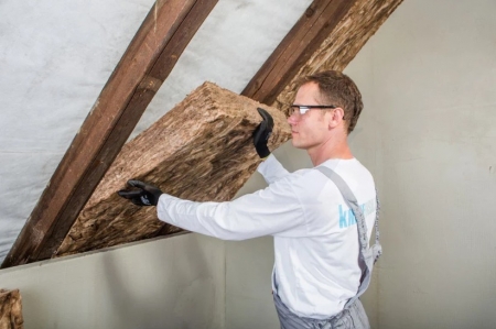 Vata minerala de sticla Knauf Insulation Unifit 035 14 cm 16 kg/mc [1]