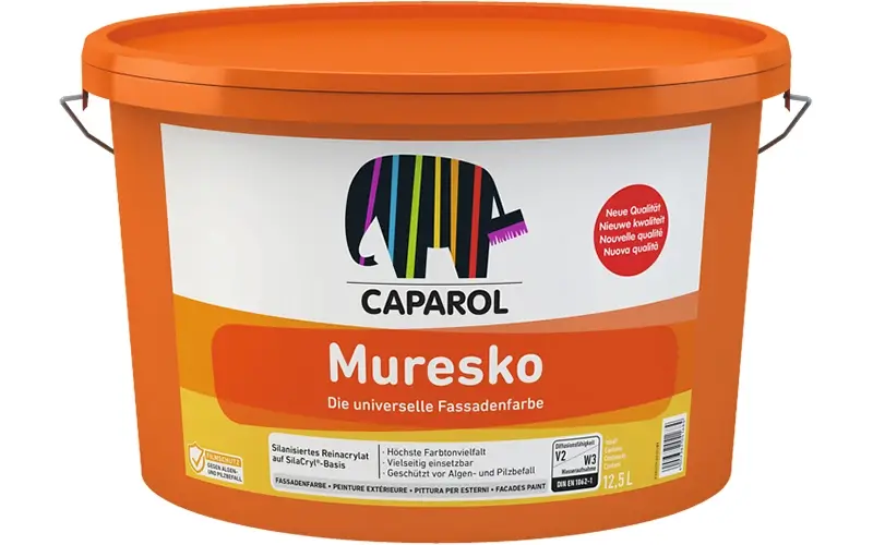 Vopsele lavabile exterior - Vopsea de fatada cu siloxan Caparol Muresko SilaCryl 12.5 l