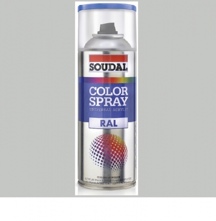 Aerosoli tehnici - Vopsea spray acrilica Soudal Color Spray Gri Deschis RAL 7035 400 ml