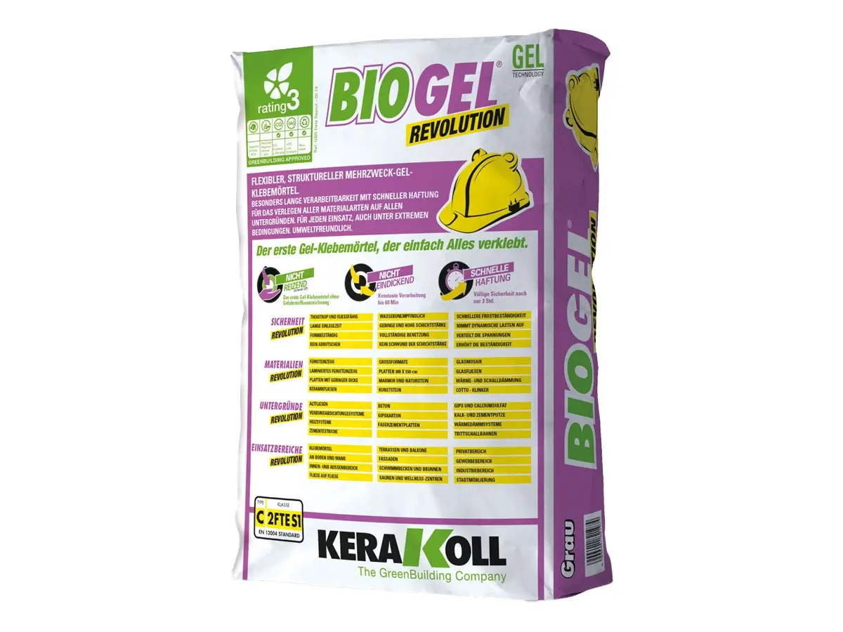 Adeziv gel gresie faianta flexibil Kerakoll Biogel Revolution 25 kg 