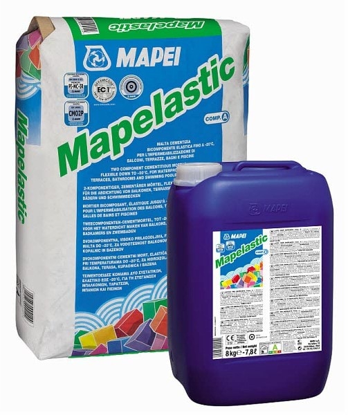 Hidroizolatie flexibila terase bai piscine Mapei Mapelastic A+B