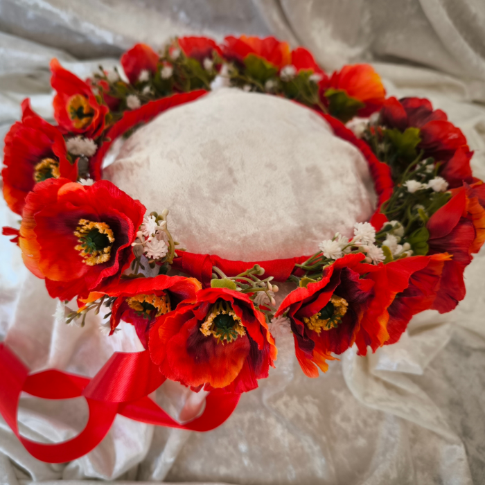 Coronita cu maci si gypsophila, model 8 [2]