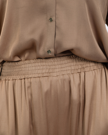 Pantaloni vascoza, Largi, Cu buzunare, Camel [1]