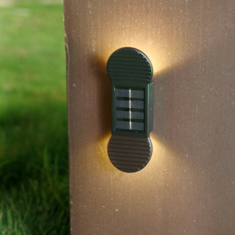 Iluminat solar pentru interior și exterior - Aplica-Solara-2LED-Alb-Cald