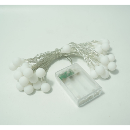 Instalatie Craciun, 3.5 m, 30 de LED-uri, multicolor RGB, model cu bilute, liniara, cu baterie, interior/exterior, Flippy [4]