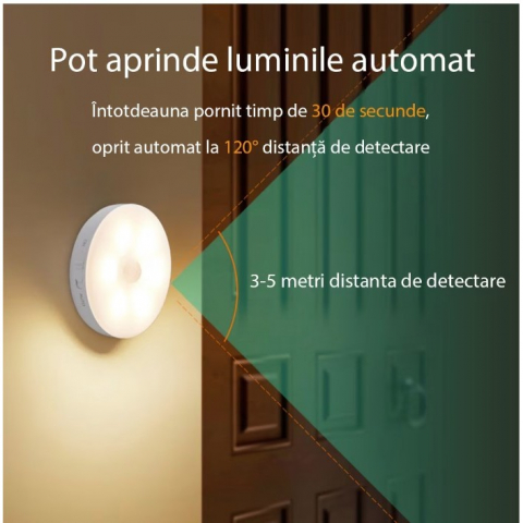 Organizare Casă, Decor - Lampa veghe rotundă – vedere frontală