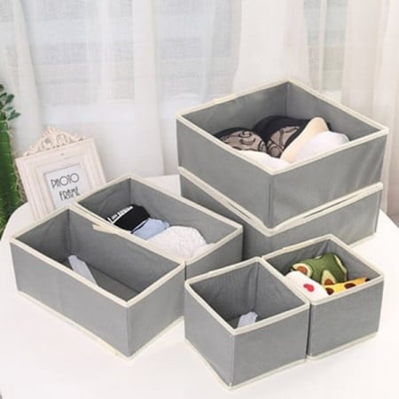 Organizare Casă, Decor - Organizator sertar gri/alb – vedere frontală