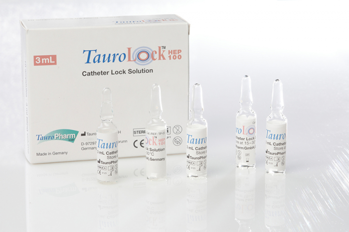 TauroLock Hep100 - Soluţie antimicrobiană pentru blocarea dispozitivelor de acces vascular central în Oncologie şi Nutritie parenterală [1]