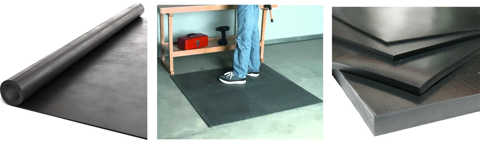 General purpose rubber tiles