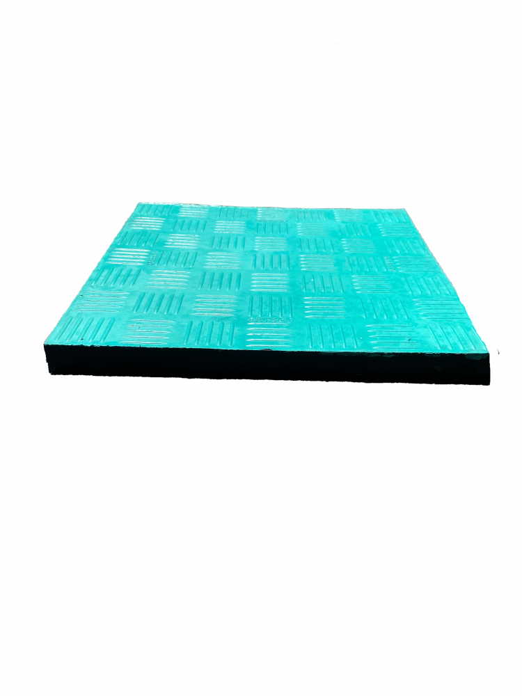 Raw rubber pavers with textile insert [3]