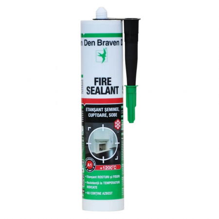 Etansanti si adezivi pentru constructii - Izolant Fire Sealant temperaturi ridicate 1200°C 280ml Den Braven