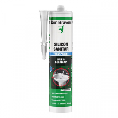Etansanti si adezivi pentru constructii - Silicon sanitar transparent interior Den Braven 280ml