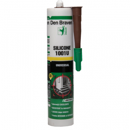 Etansanti si adezivi pentru constructii - Silicon universal maro interior/exterior Den Braven 280ml