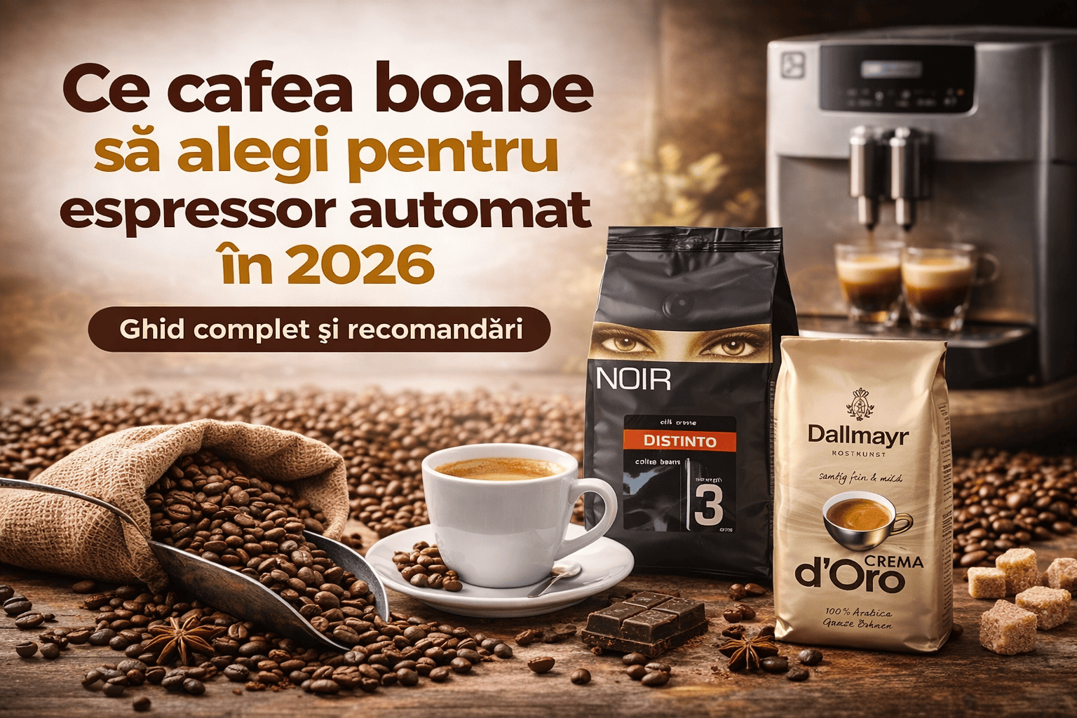 Ce cafea boabe să alegi pentru espressor automat – ghid complet + recomandări 2026