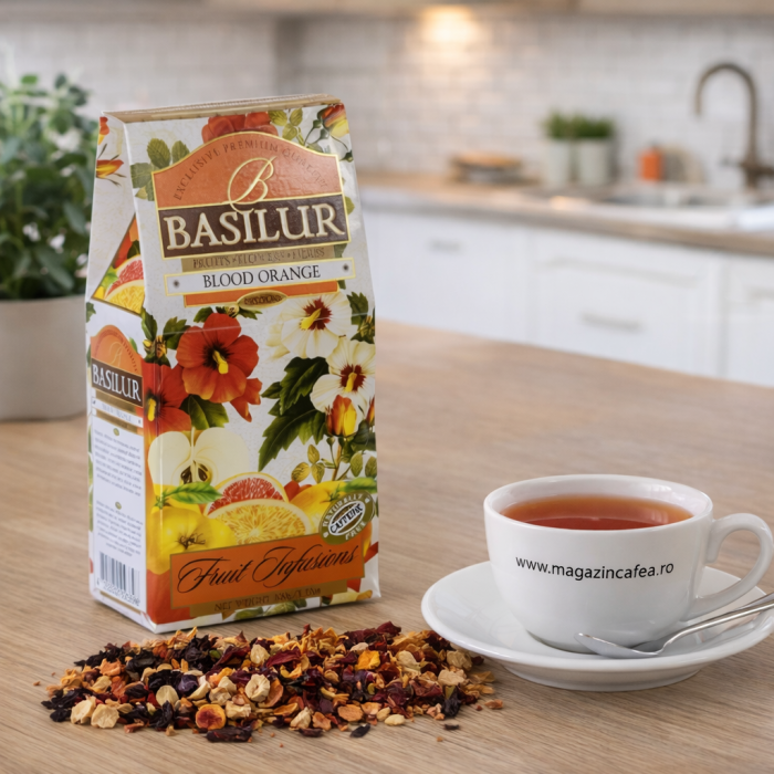 Basilur Blood Orange Ceai de fructe Refill, 100g [2]