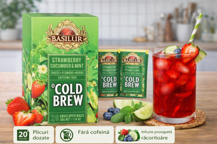 Basilur Brew Capsuni, Castraveti si Menta Ceai rece 20 plicuri [2]
