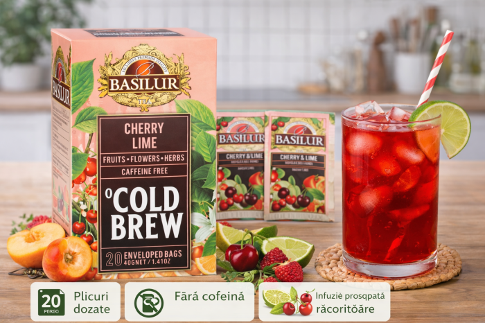 Basilur Brew Cherry si Lime Ceai rece 20 plicuri [2]