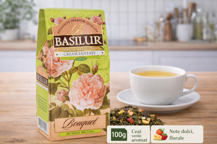Basilur Cream Fantasy Refill Ceai verde 100g [2]