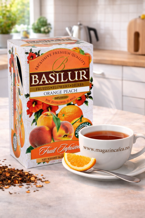 Basilur Orange Peach Ceai fructe 20 plicuri [2]