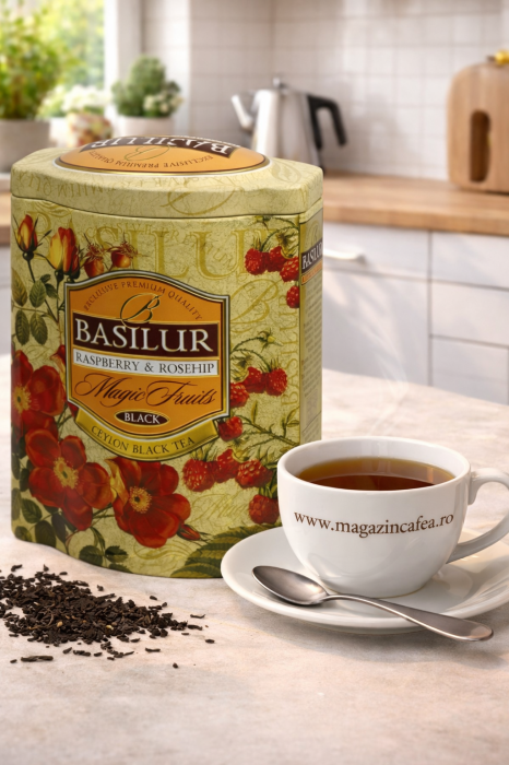 Basilur Raspberry & Rosehip Ceai negru 100g [2]