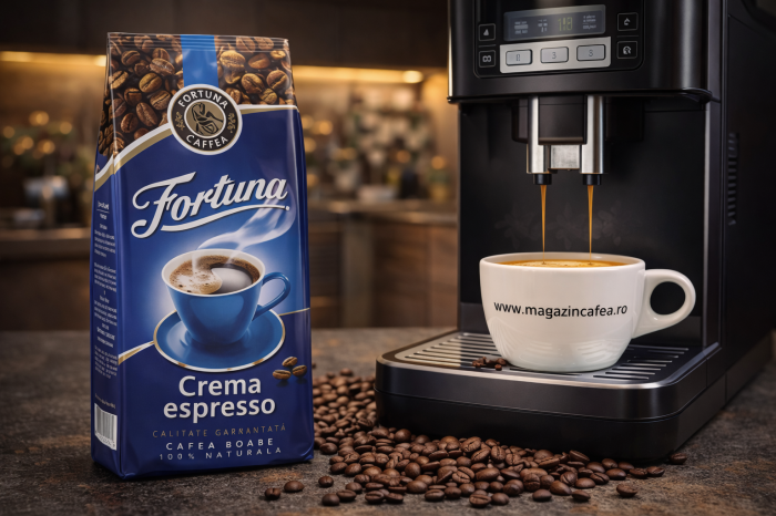 Fortuna Crema Espresso cafea boabe 1 Kg [4]