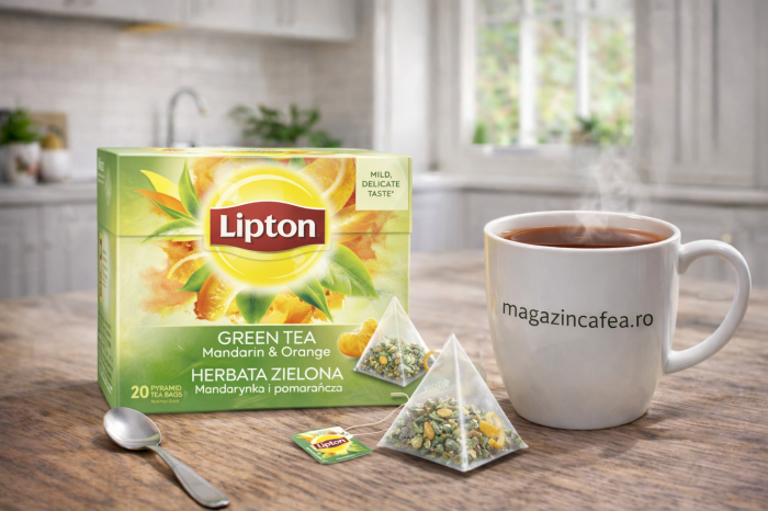 Lipton piramida ceai verde cu mandarina si portocala 20 plicuri [2]