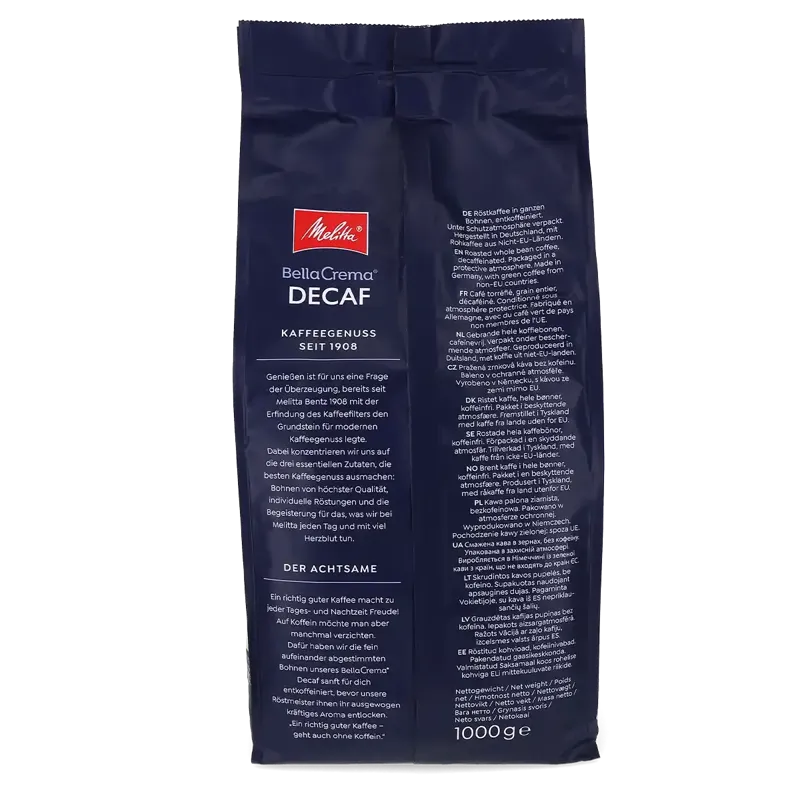 Melitta Bella Crema Decaffeinato Cafea boabe 1kg [3]