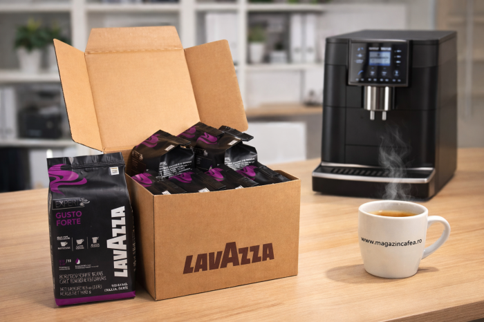 Pachet 18 x Lavazza Gusto Forte Vending cafea boabe 1kg [4]