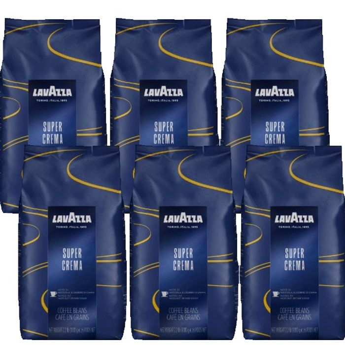Pachet 6 x Lavazza Super Crema cafea boabe 1kg [1]