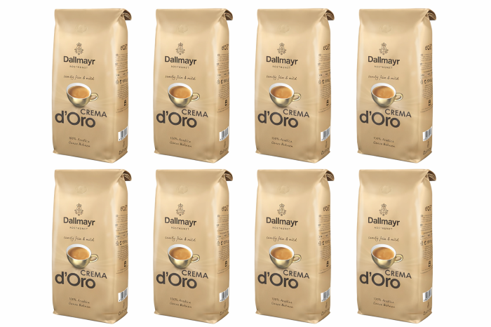 Pachet 8 x Dallmayr Crema D'Oro cafea boabe 1kg [6]