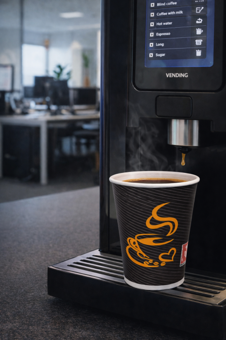 Pahare carton automate Vending negre, 7oz [2]