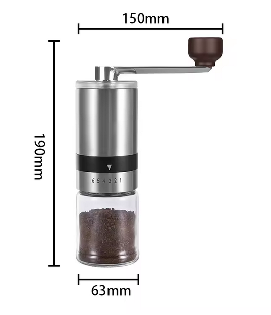 Râșniță manuală de cafea portabilă din inox cu mecanism ceramic reglabil [2]