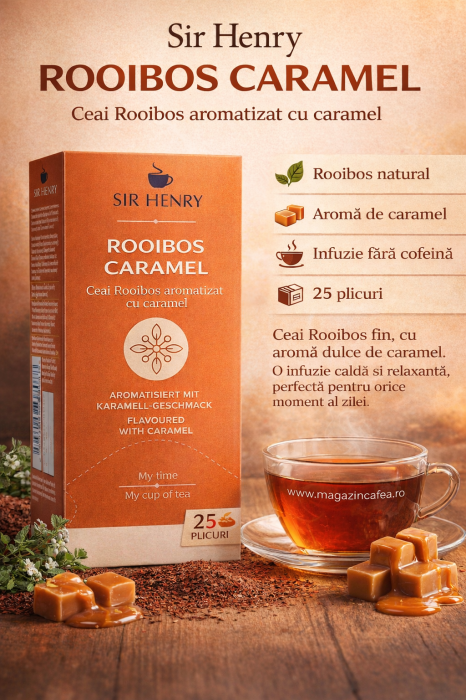 Sir Henry Ceai Roobois Caramel 25 plicuri [2]