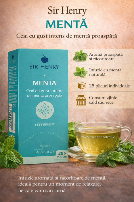 Sir Henry plicuri ceai de menta 25 buc [2]