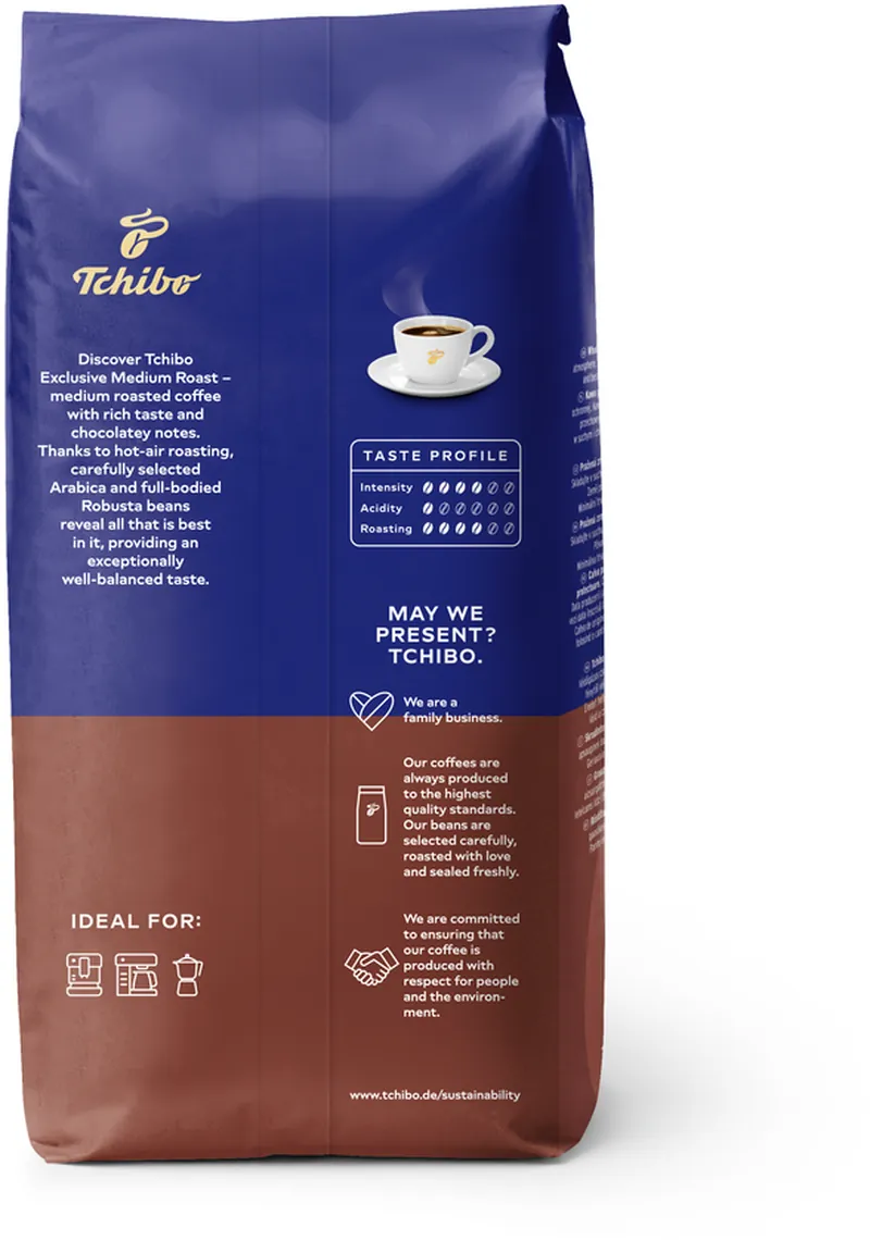 Tchibo Exclusive Medium Roast Cafea boabe 1kg [2]