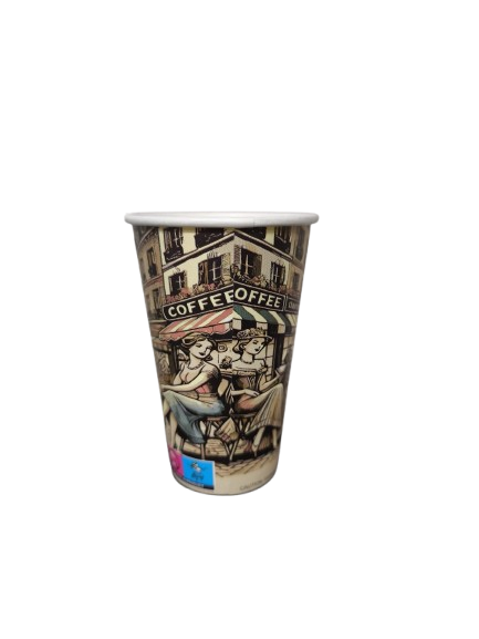 Vintage Pahare carton mari 12 oz - 300 ml, 50 buc [3]