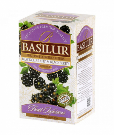 Ceaiuri - Basilur Blackberry & Blackcurrant Ceai mix 25 plicuri