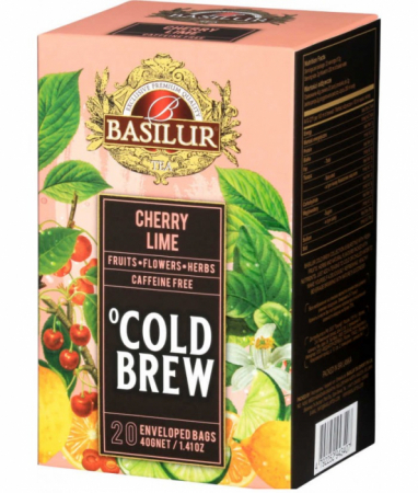 Ceaiuri - Basilur Brew Cherry si Lime Ceai rece 20 plicuri