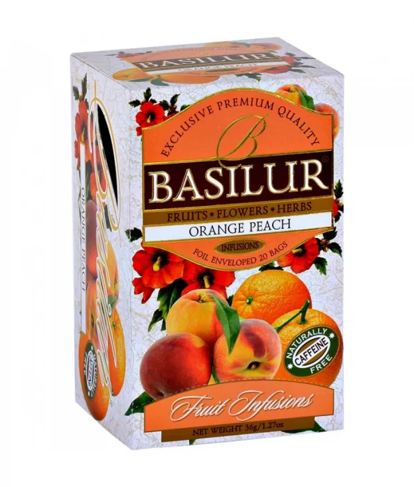 Ceaiuri - Basilur Orange Peach Ceai fructe 20 plicuri