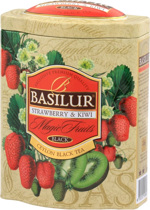 Ceaiuri - Basilur Strawberry & Kiwi Ceai negru 100g
