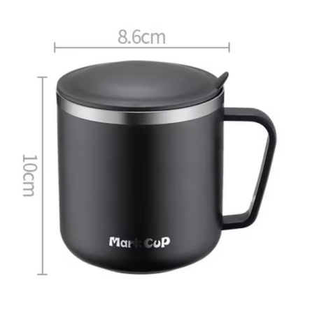 Cană termoizolantă din inox 350 ml cu perete dublu și capac etanș [1]