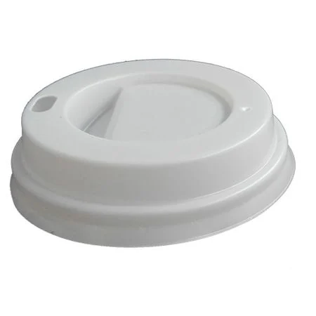 Capace pahare - Capace albe pentru pahare carton 8 OZ  100 buc